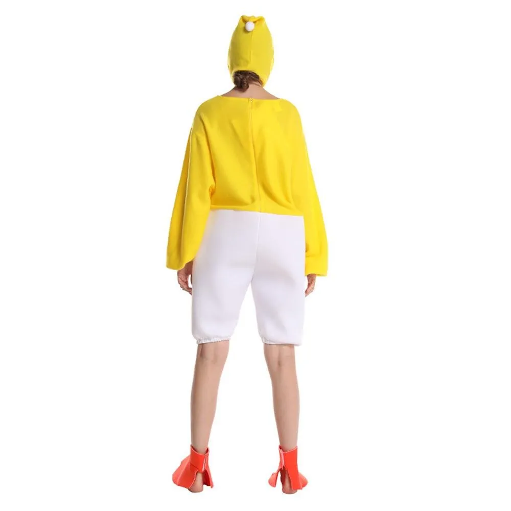 Adult Funny Yellow Chick Jumpsuit Cosplay Stage Performance Costume