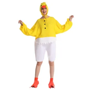 Adult Funny Yellow Chick Jumpsuit Cosplay Stage Performance Costume