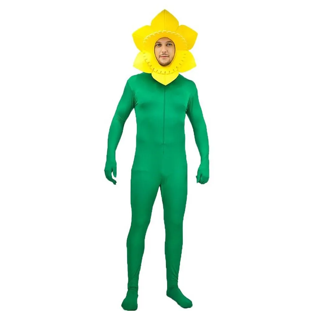 Adult Man Sunflower Funny Jumpsuit Cosplay Stage Performance Costume