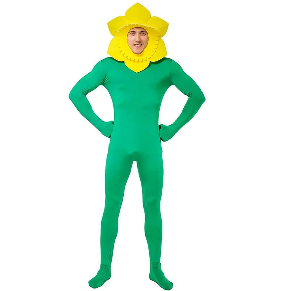 Adult Man Sunflower Funny Jumpsuit Cosplay Stage Performance Costume