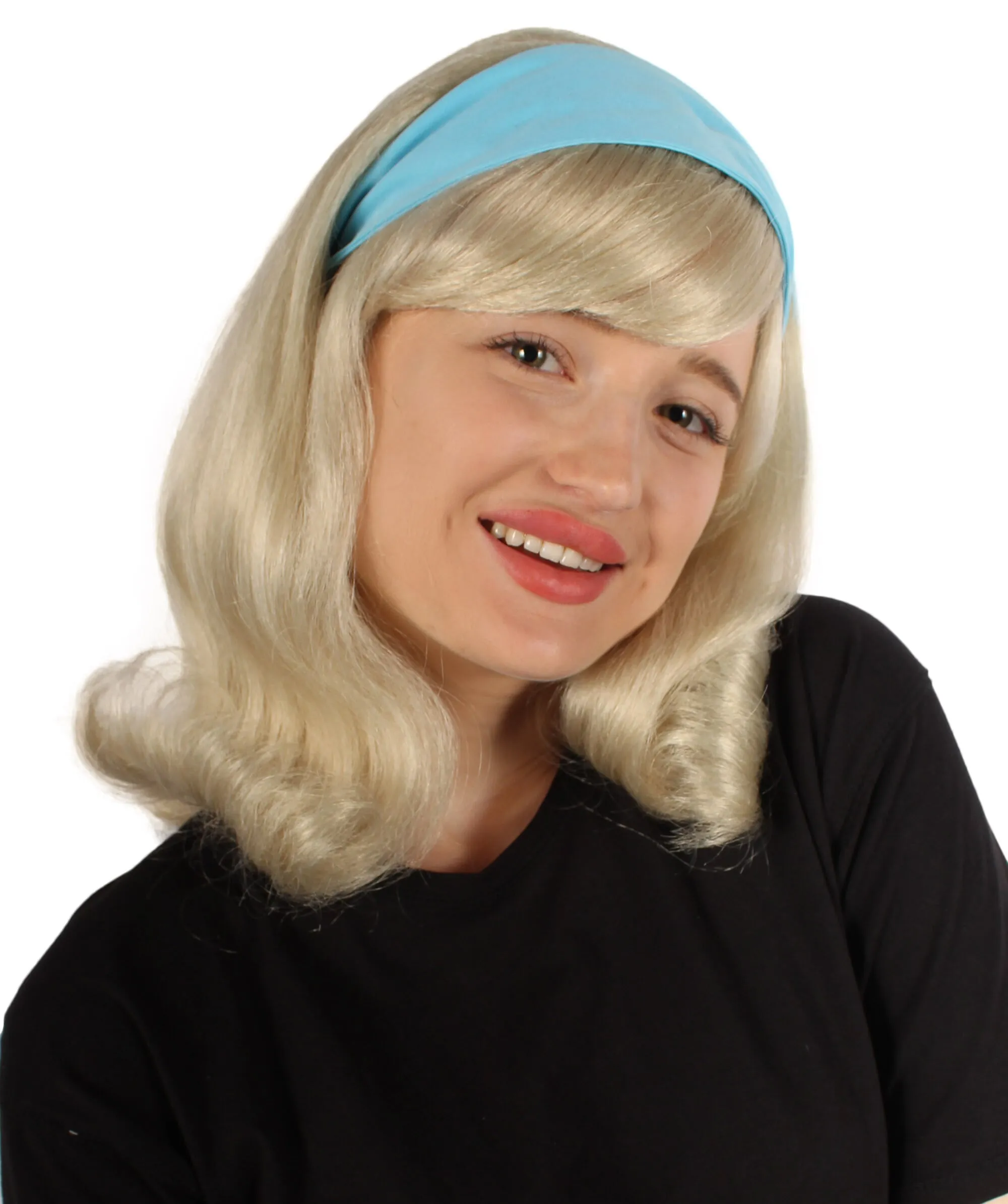 Adult Women's TV/ Movie Animated Pretty Doll Wig | Blonde| Best for Halloween | Flame-retardant Synthetic Fiber