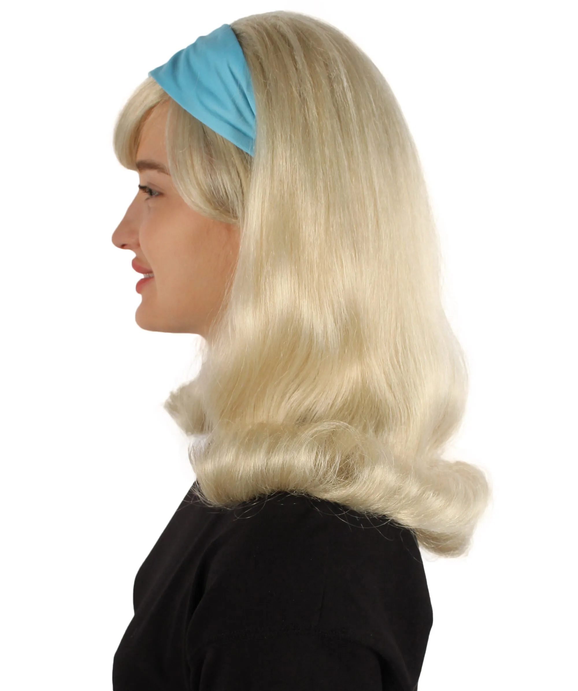 Adult Women's TV/ Movie Animated Pretty Doll Wig | Blonde| Best for Halloween | Flame-retardant Synthetic Fiber