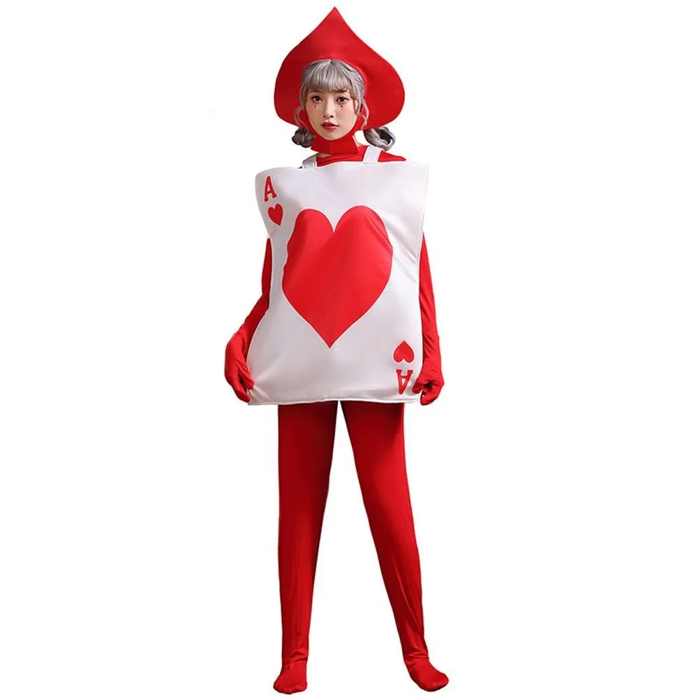 Alice in Wonderland stage performance poker heart peach A Costume Cosplay Party