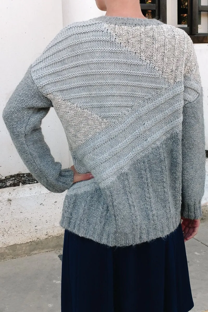 Bianca - alpaca chunky grey sweater