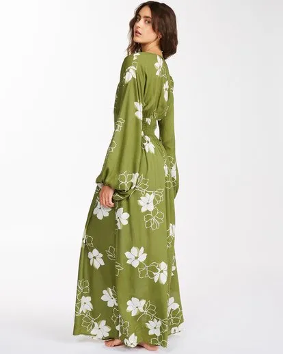 Billabong Night Bloom Long Sleeve Maxi Dress