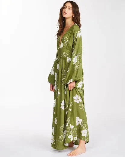 Billabong Night Bloom Long Sleeve Maxi Dress