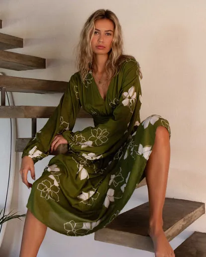 Billabong Night Bloom Long Sleeve Maxi Dress