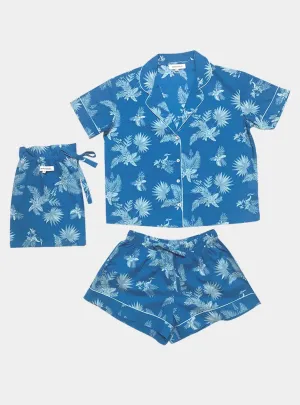 Blue Ipanema Print Short Sleeve Pyjamas