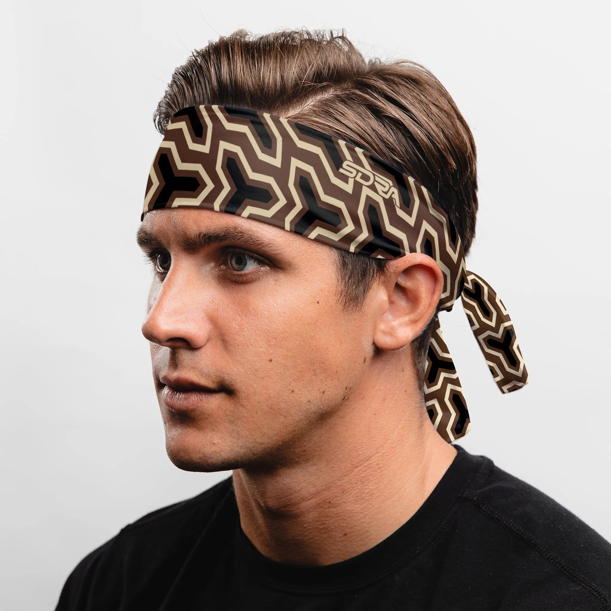 Blue Steel Tie Headband