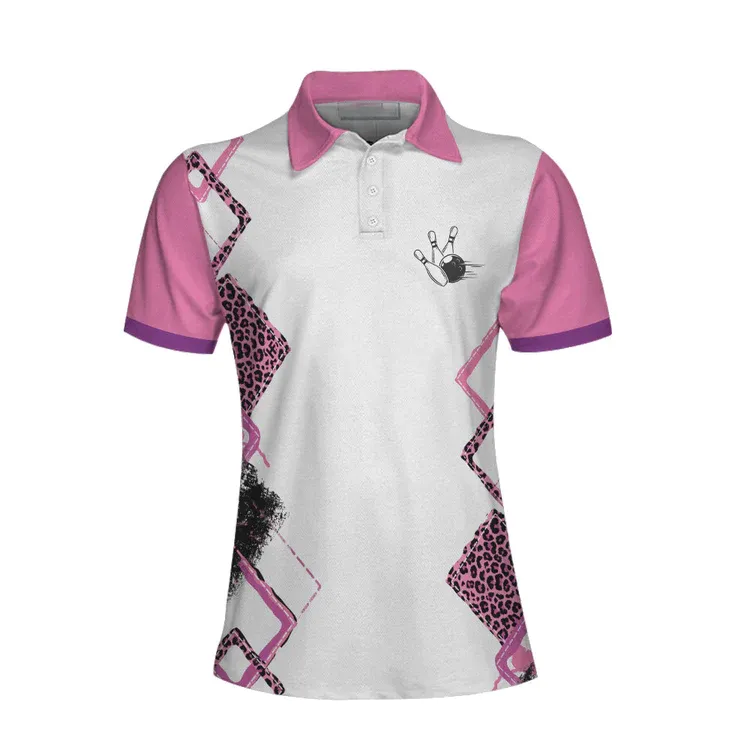 Bowling With No Chance Of House Cleaning Or Cooking - Bowling Short Sleeve Women Polo Shirt Coolspod