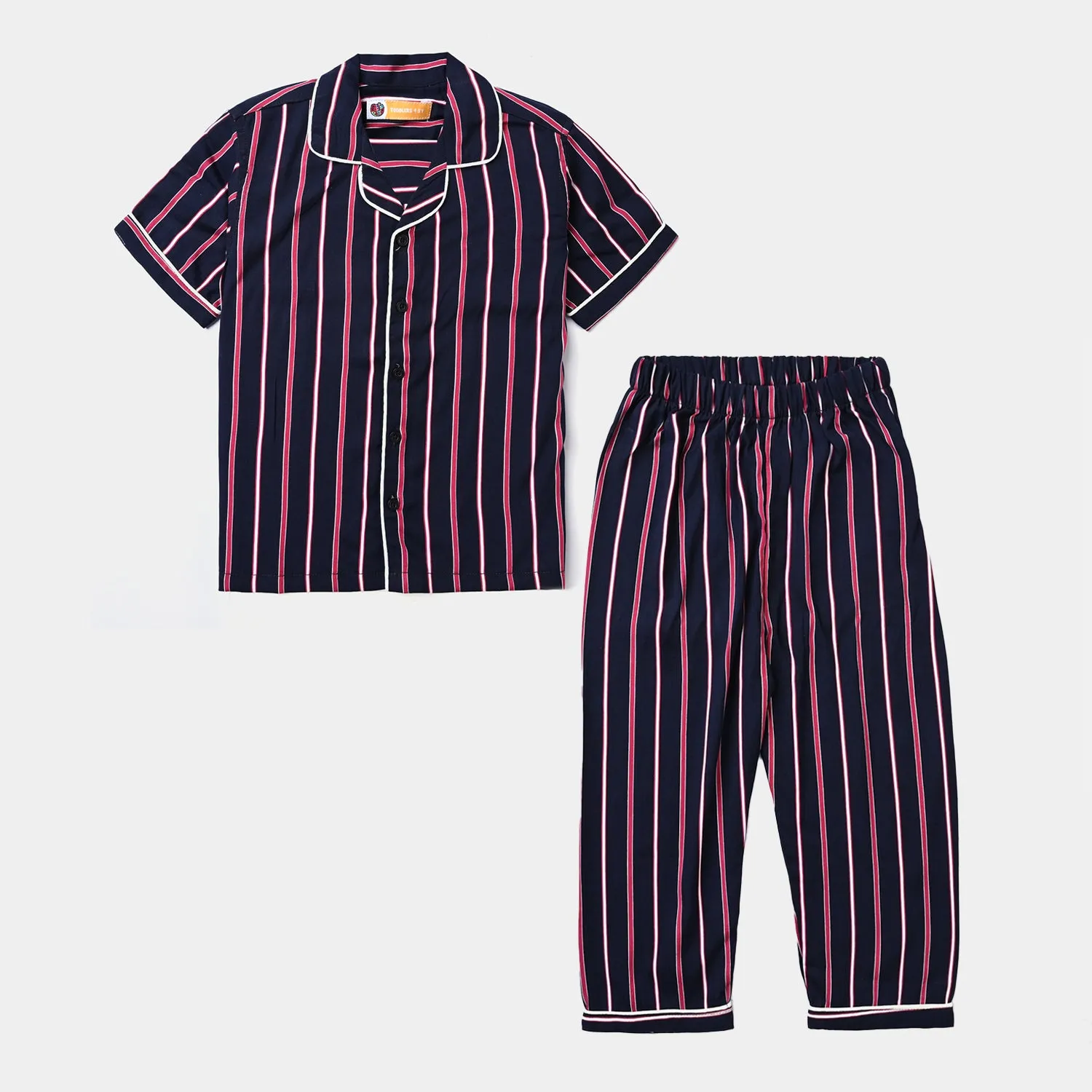 Boys Woven Night Suit Stripes