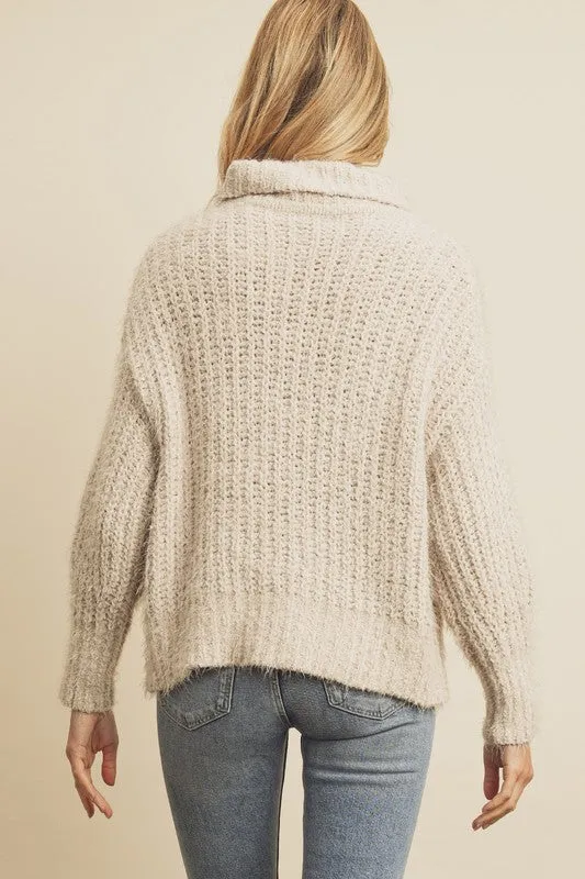 Camden Fuzzy Knit Turtleneck