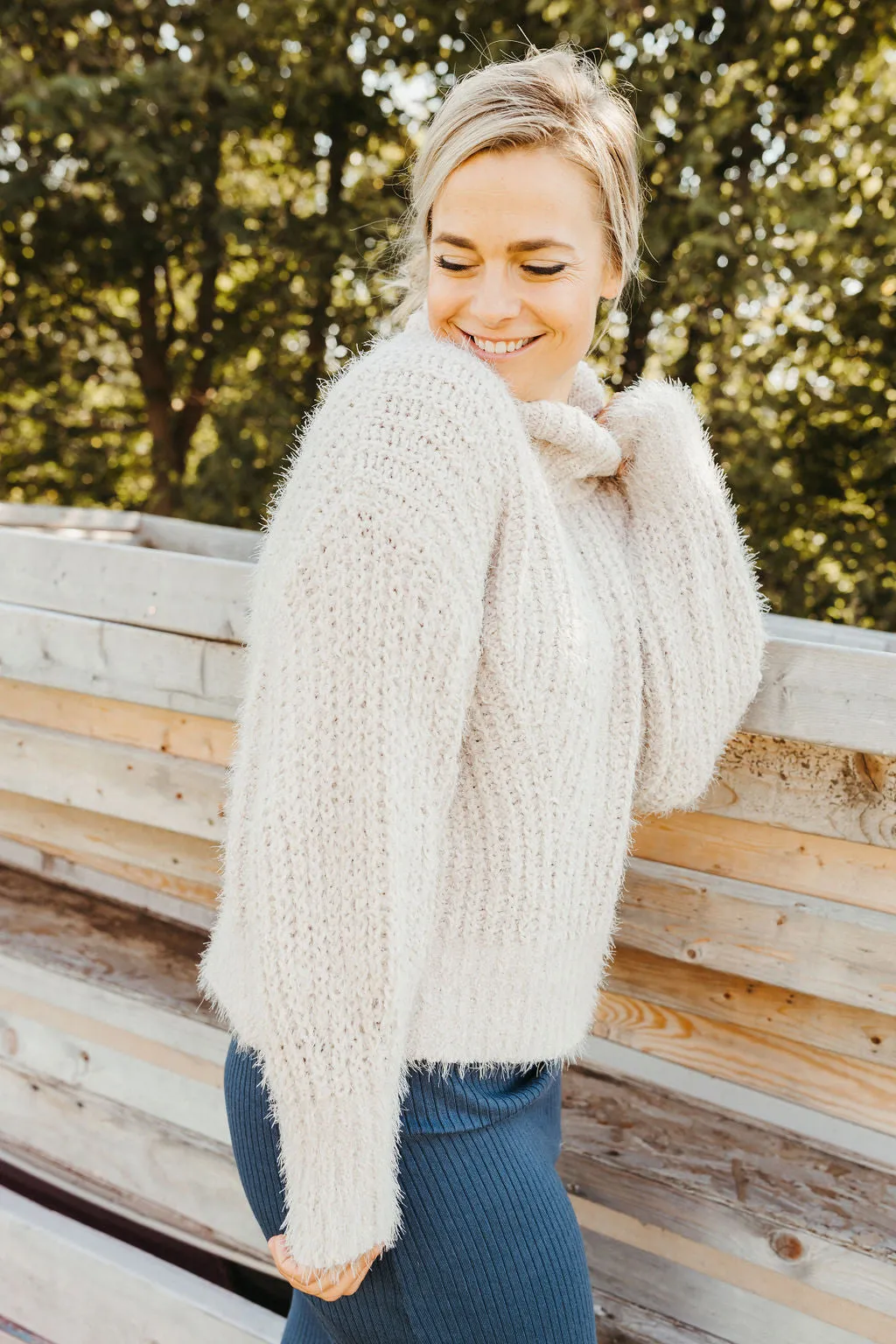 Camden Fuzzy Knit Turtleneck