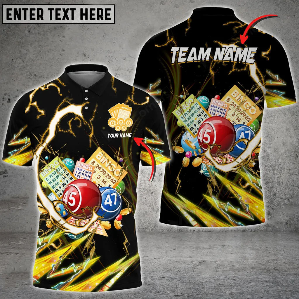 Coolspod Bingo Breath Of Thunder Multicolor Option Customized Name 3D Polo Shirt, Idea Gift for Bowling Lover