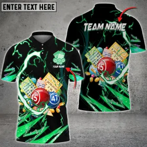 Coolspod Bingo Breath Of Thunder Multicolor Option Customized Name 3D Polo Shirt, Idea Gift for Bowling Lover