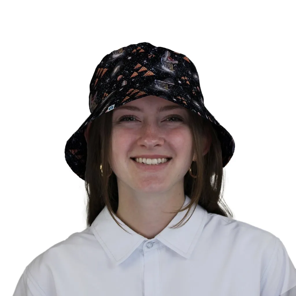 Dinosaur Galaxy Pizza Ships Bucket Hat