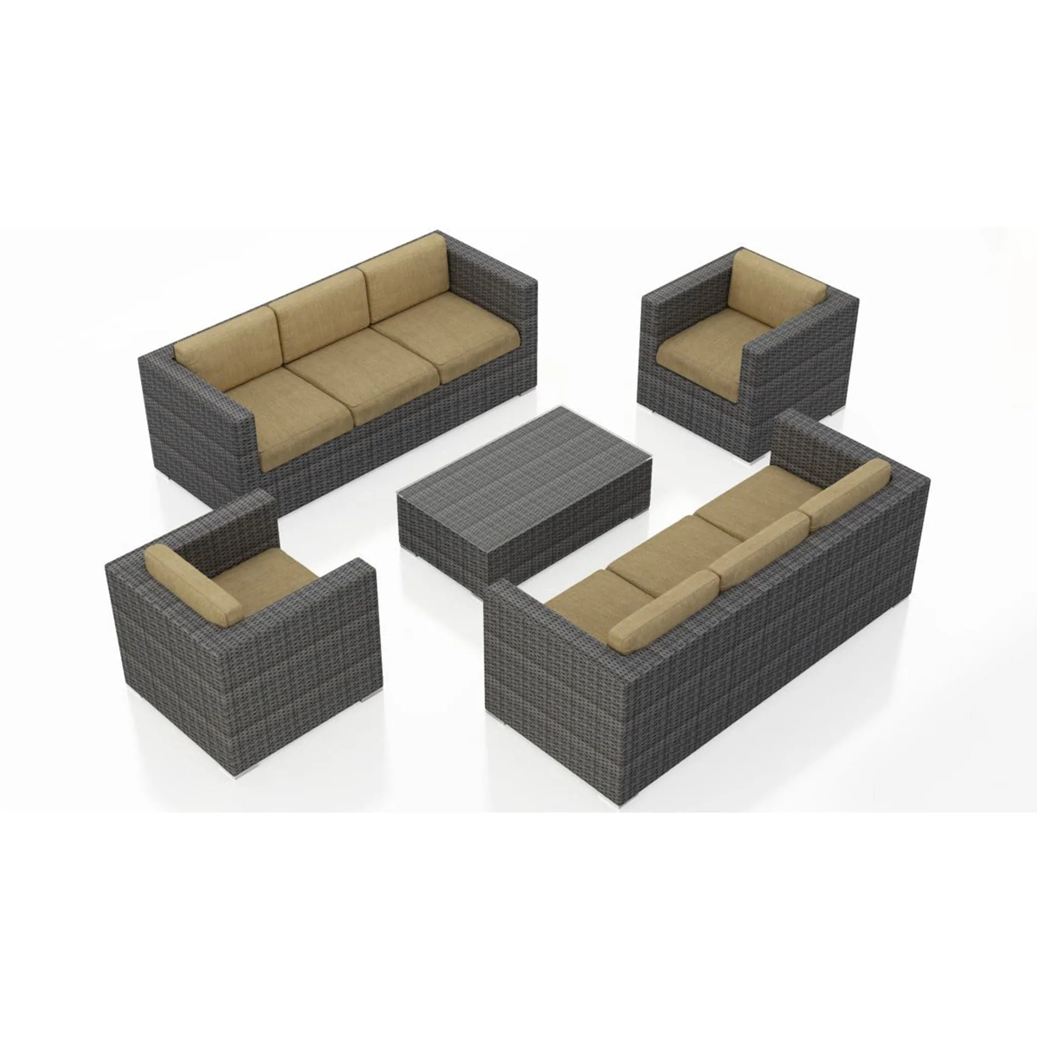 District 5 Piece Double Sofa Set