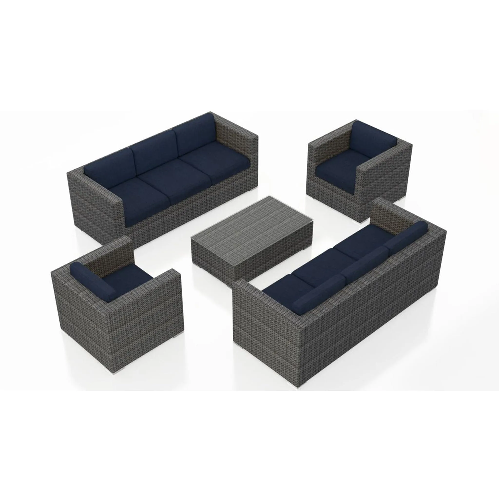 District 5 Piece Double Sofa Set