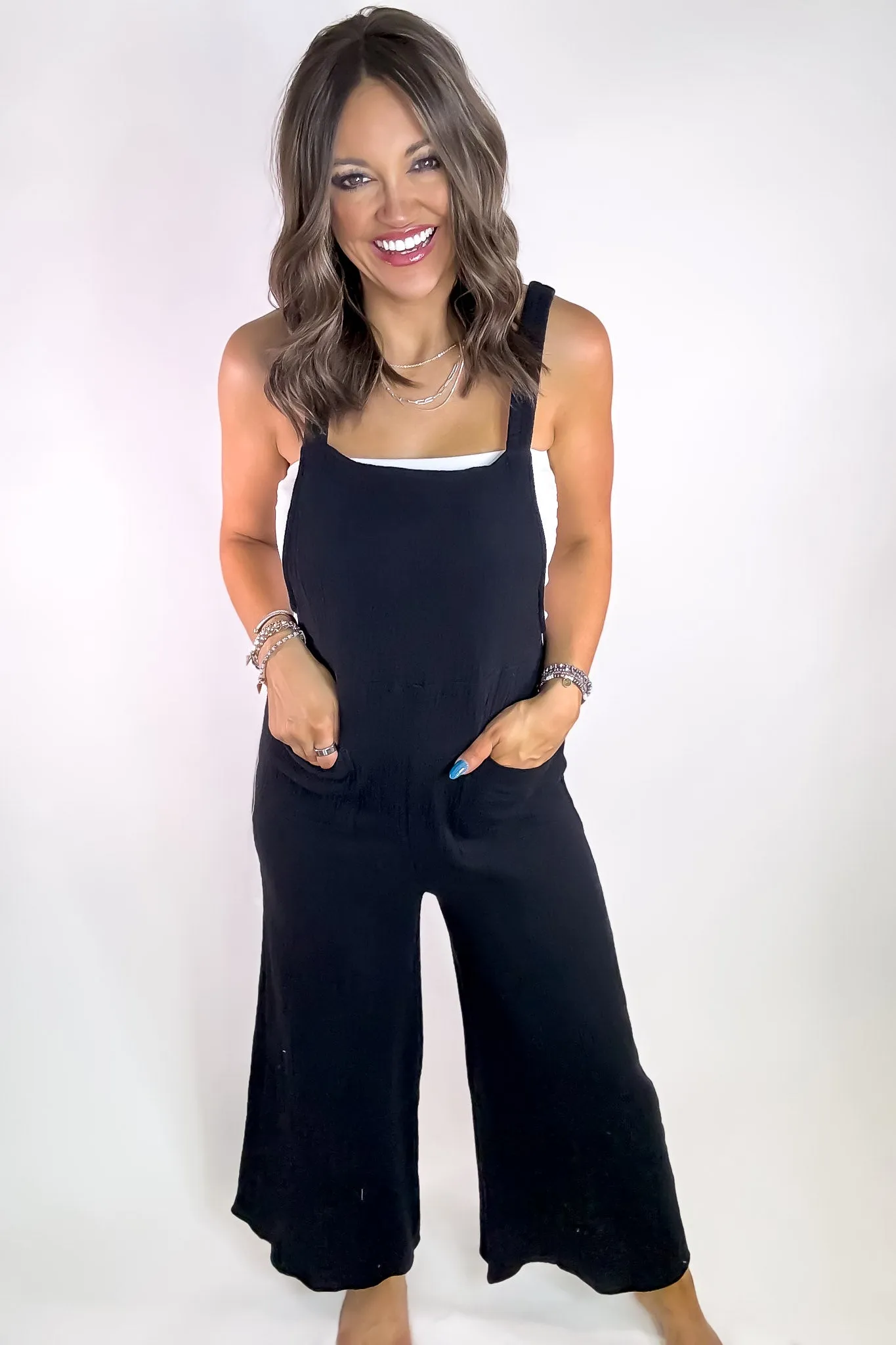 Double Up Black Overall Jumpsuit