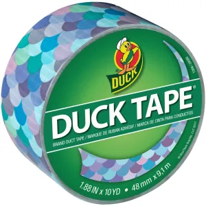 Duck Patterned Duck Tape 1.88"X10yd Mermaid