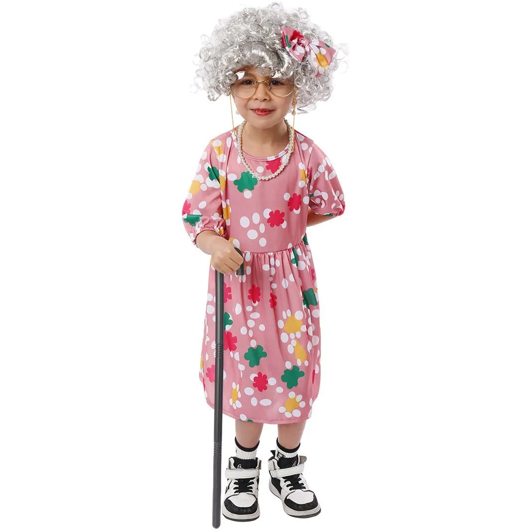 Grandma Cosplay Costume Halloween Children's Day Party Stage Performance Outfit