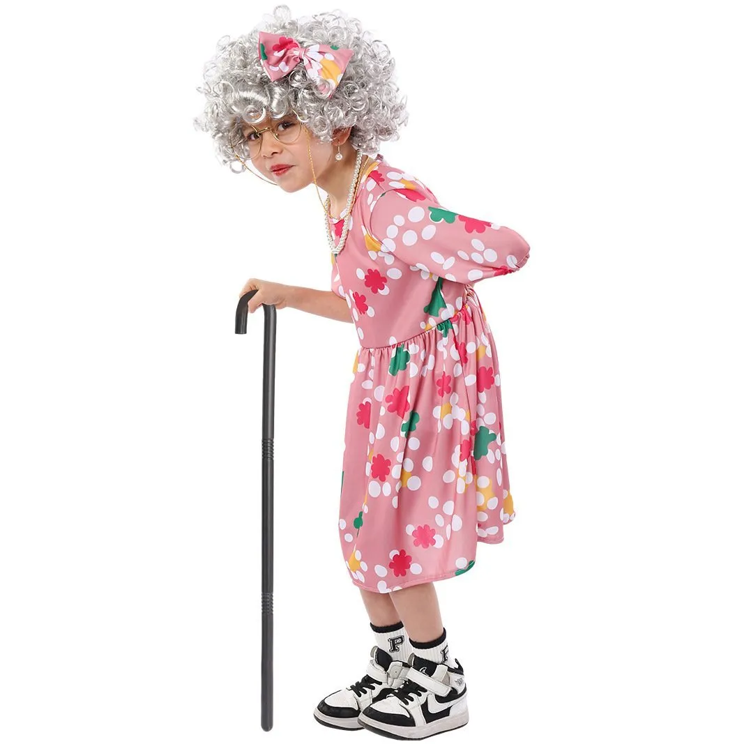 Grandma Cosplay Costume Halloween Children's Day Party Stage Performance Outfit