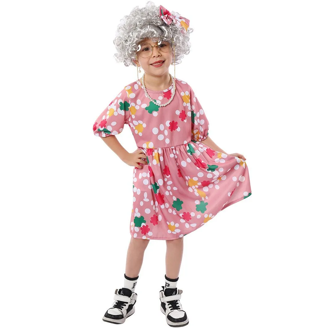 Grandma Cosplay Costume Halloween Children's Day Party Stage Performance Outfit