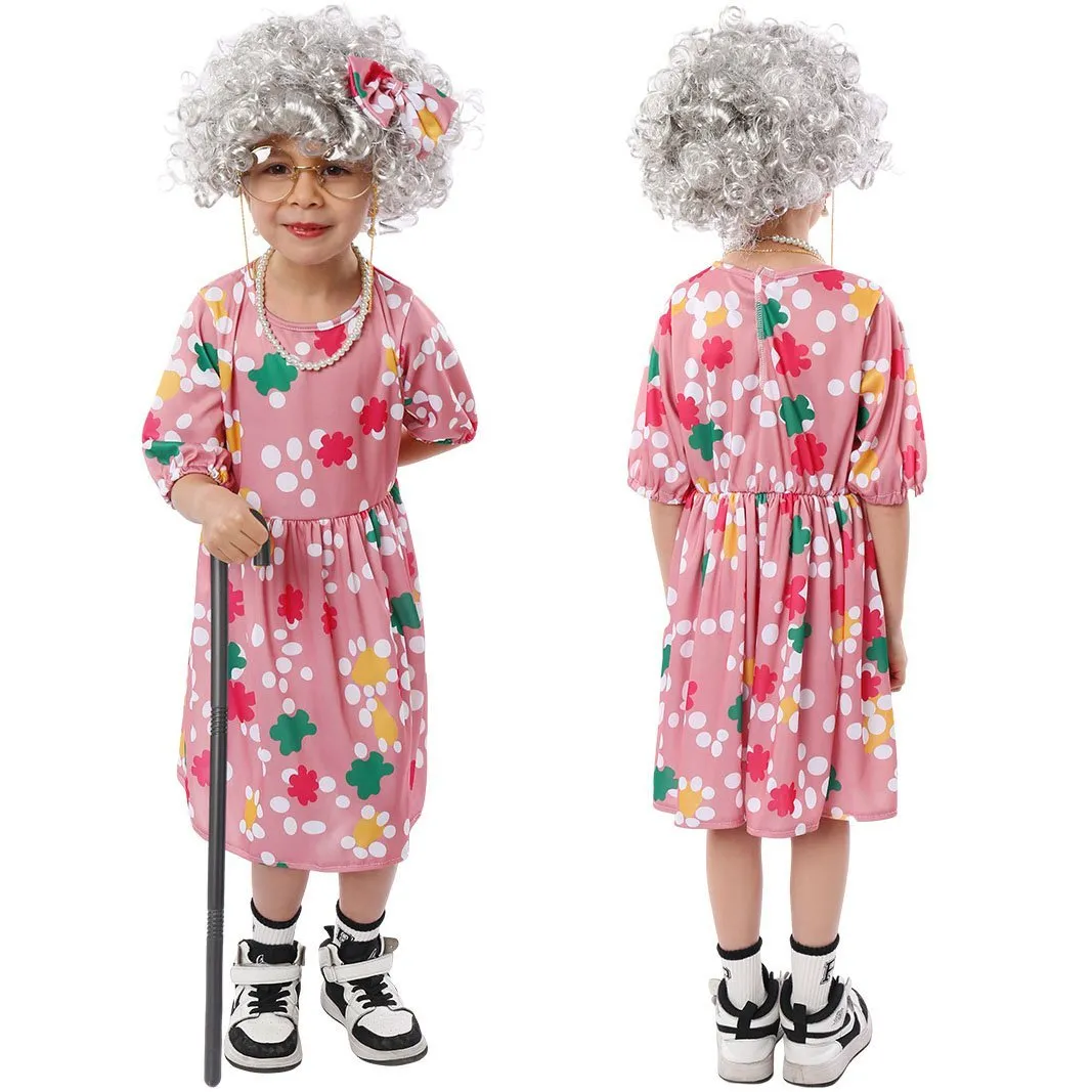 Grandma Cosplay Costume Halloween Children's Day Party Stage Performance Outfit