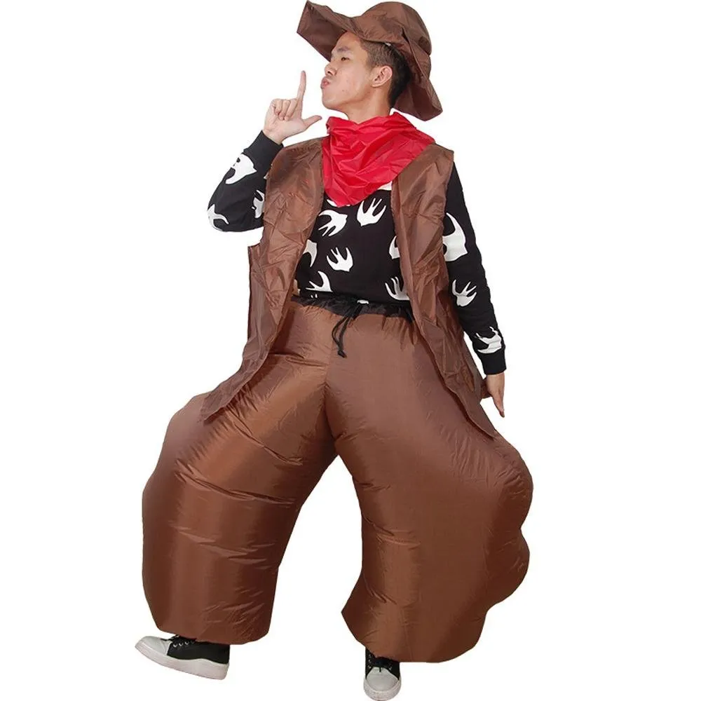 Halloween Cowboy Gunslinger Inflatable Party Stage Performance Cosplay Costume