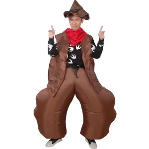 Halloween Cowboy Gunslinger Inflatable Party Stage Performance Cosplay Costume