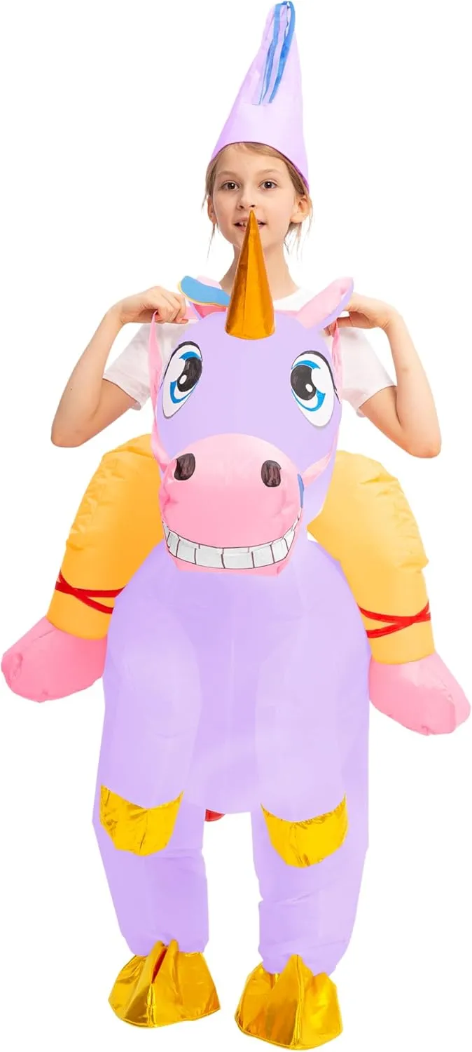 Kids Halloween Inflatable Costumes, Riding a Unicorn