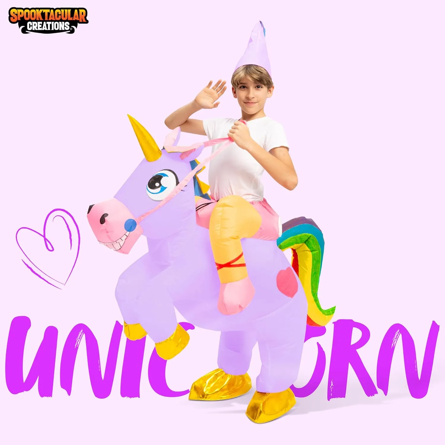 Kids Halloween Inflatable Costumes, Riding a Unicorn