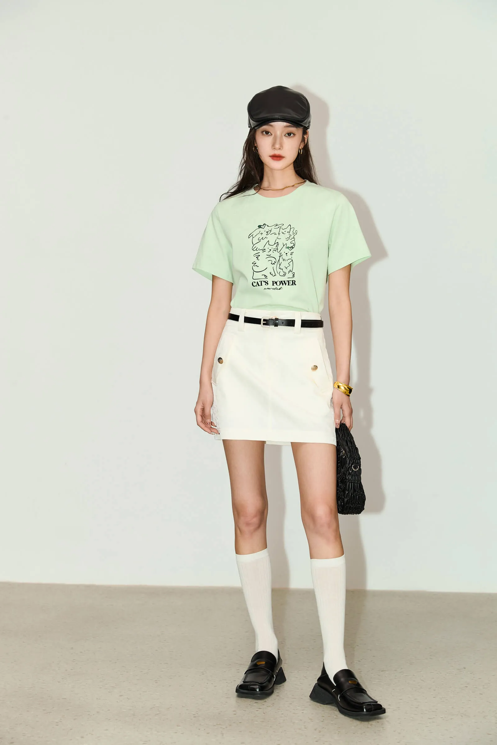 LILY Playful Print Round Neck T-shirt