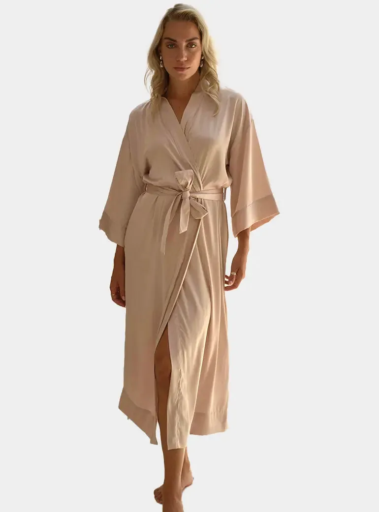 Long Satin Bridal Robes - Various Colours