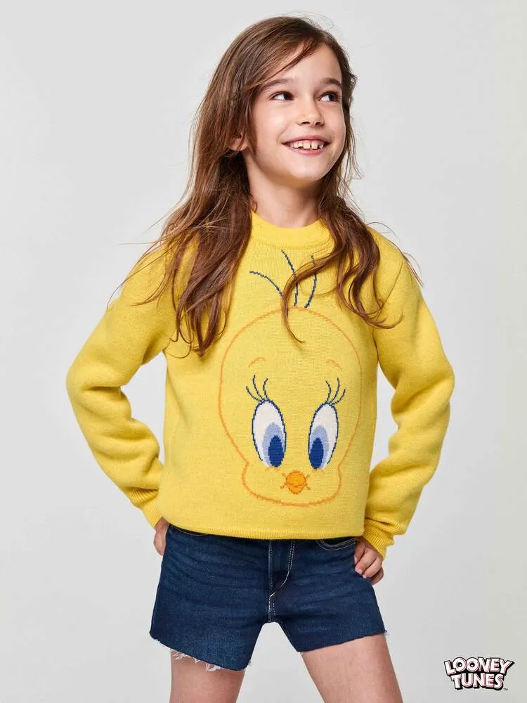 Looney Tunes Alanui Tweenty Virgin Wool Sweater, Multicolored