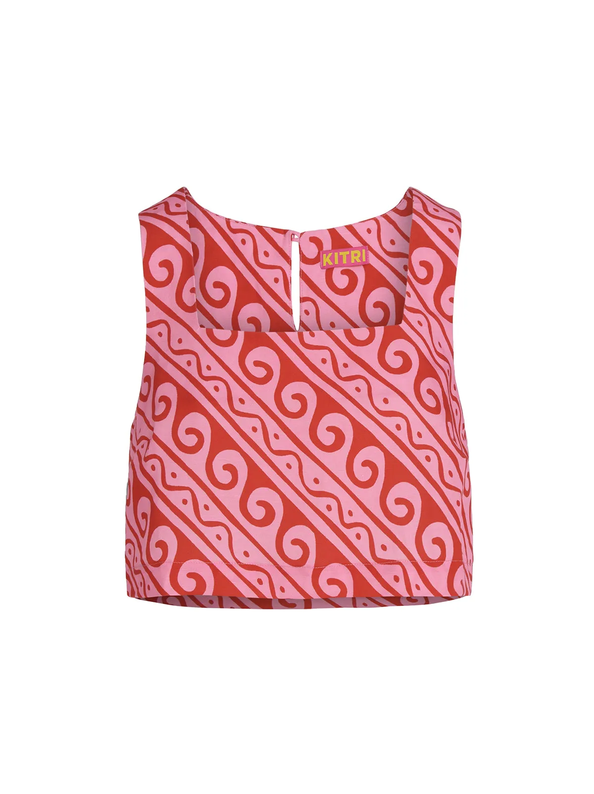 Maeve Pink Wave Print Top