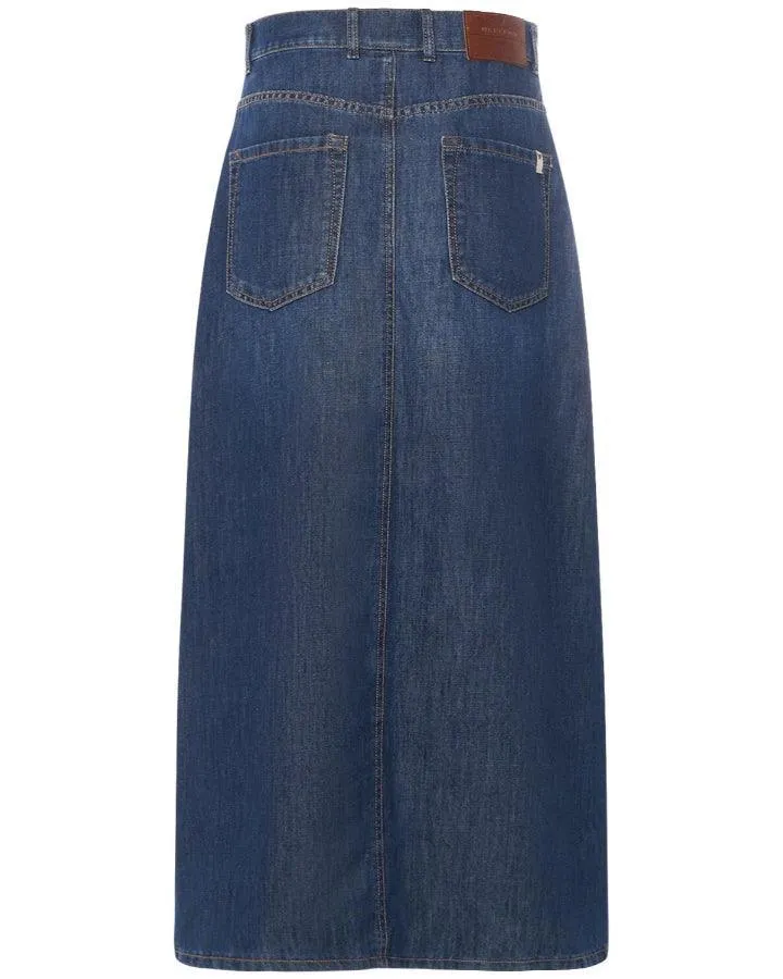 Max Mara Gelada Denim Maxi Skirt