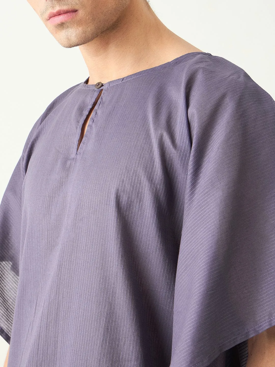 Mens Purple Loungewear Kaftan Gown