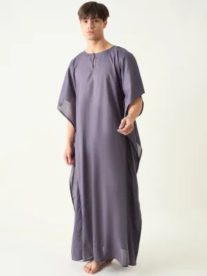 Mens Purple Loungewear Kaftan Gown