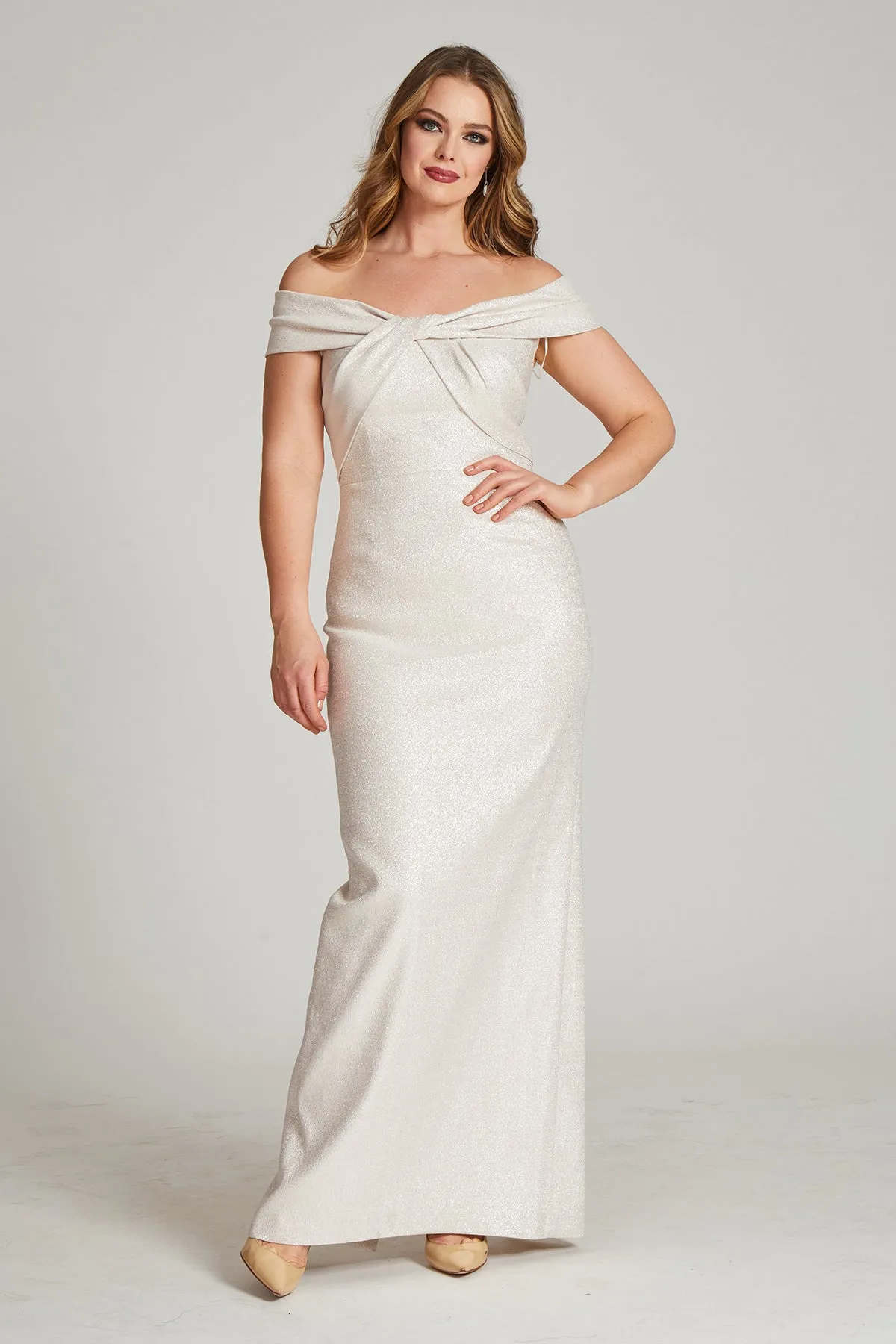 Metallic Twist Front Gown