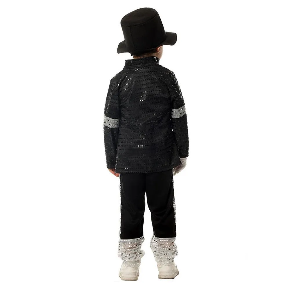 Michael Jackson Kids Performance Costume Tap Dance MJ Imitation Outfit