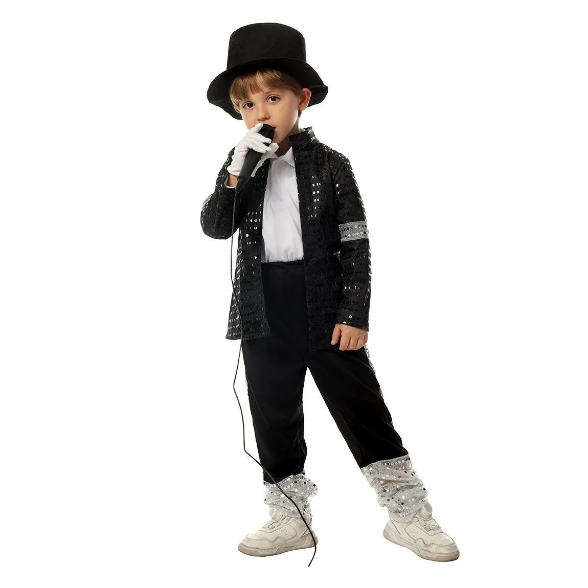 Michael Jackson Kids Performance Costume Tap Dance MJ Imitation Outfit