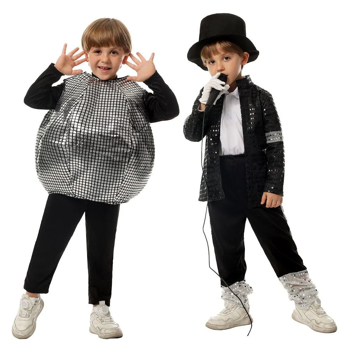 Michael Jackson Kids Performance Costume Tap Dance MJ Imitation Outfit