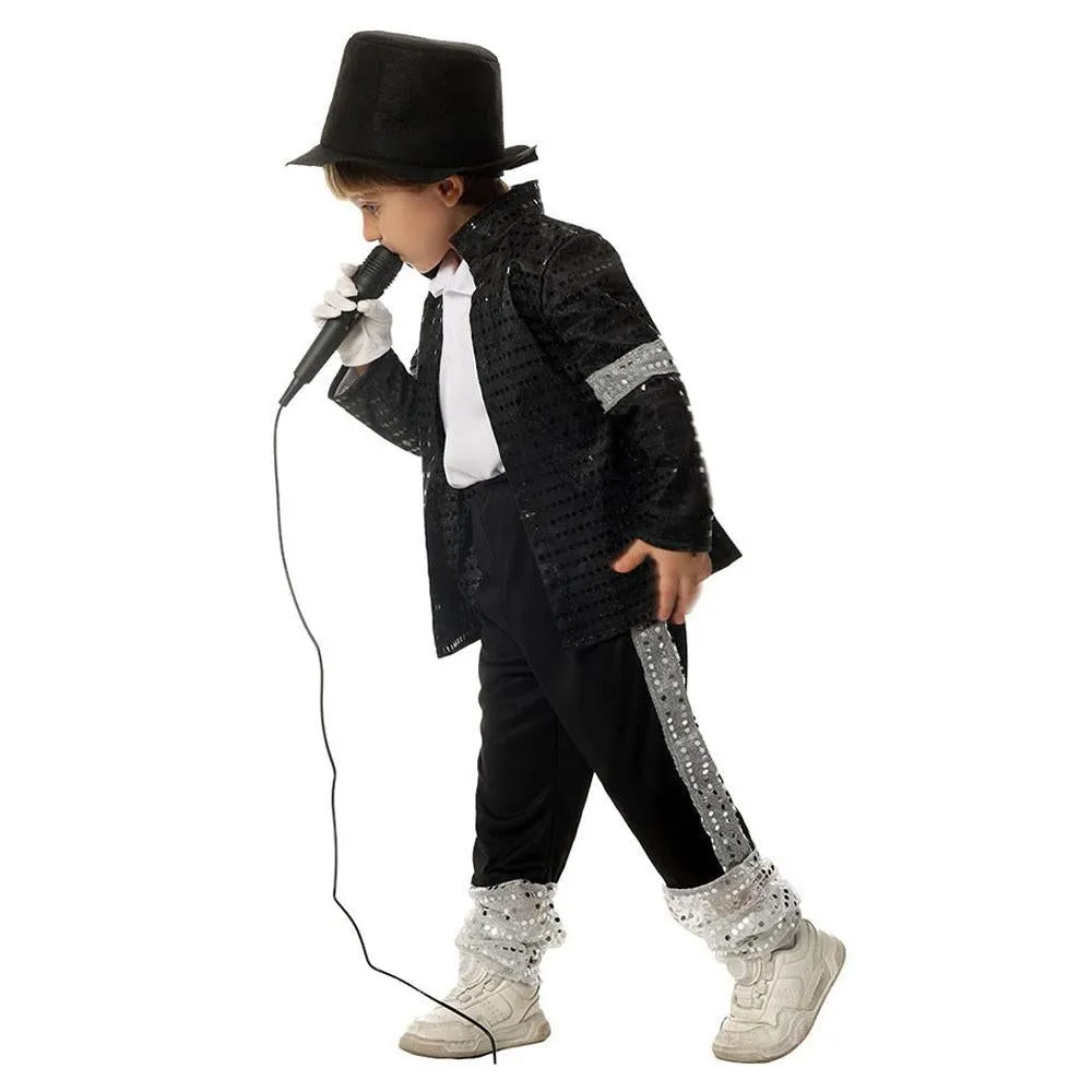 Michael Jackson Kids Performance Costume Tap Dance MJ Imitation Outfit