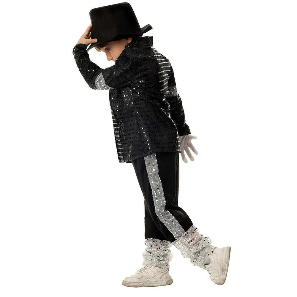 Michael Jackson Kids Performance Costume Tap Dance MJ Imitation Outfit