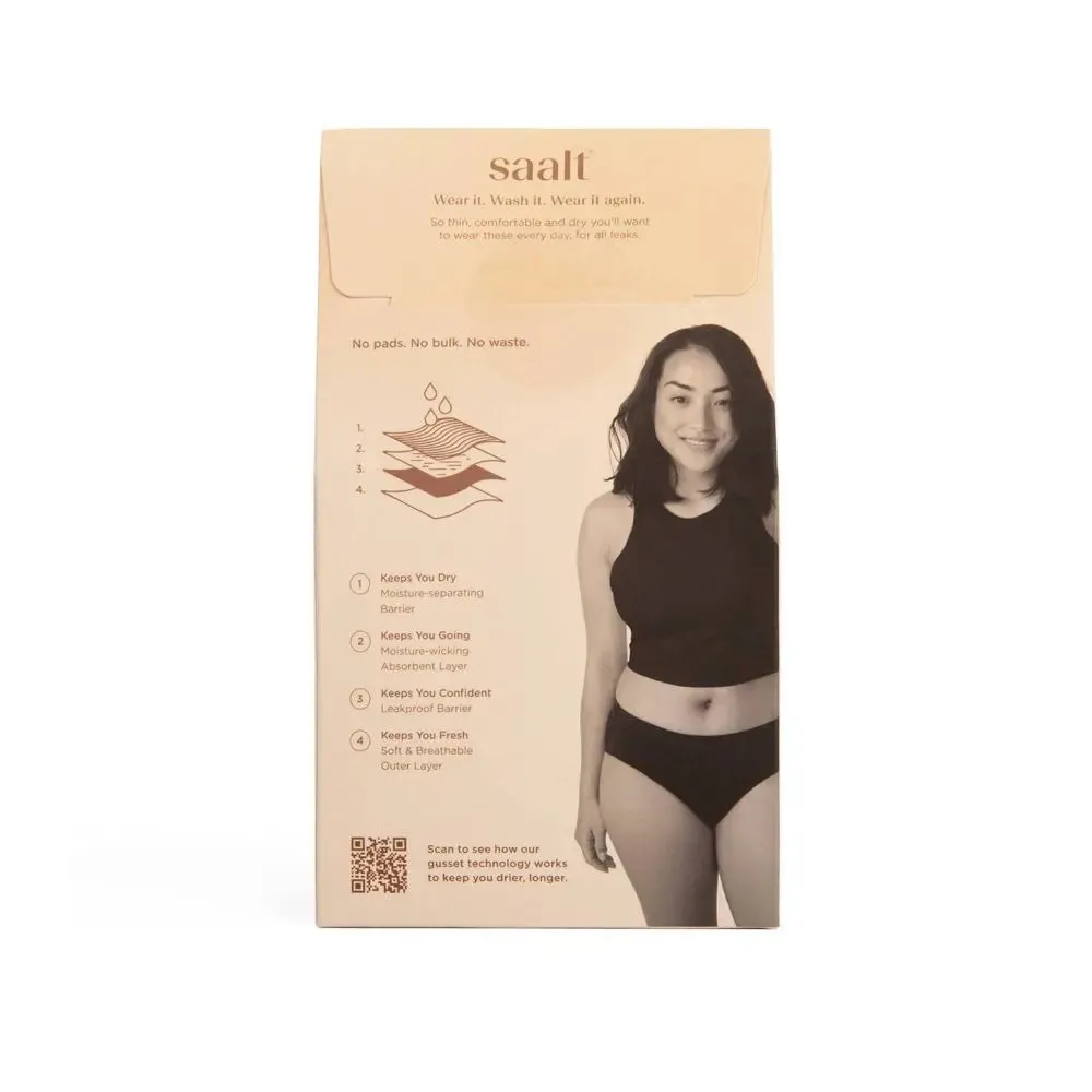 New - Saalt Heavy Absorbency Briefs Super Soft Modal Comfort Leak Proof Period Underwear