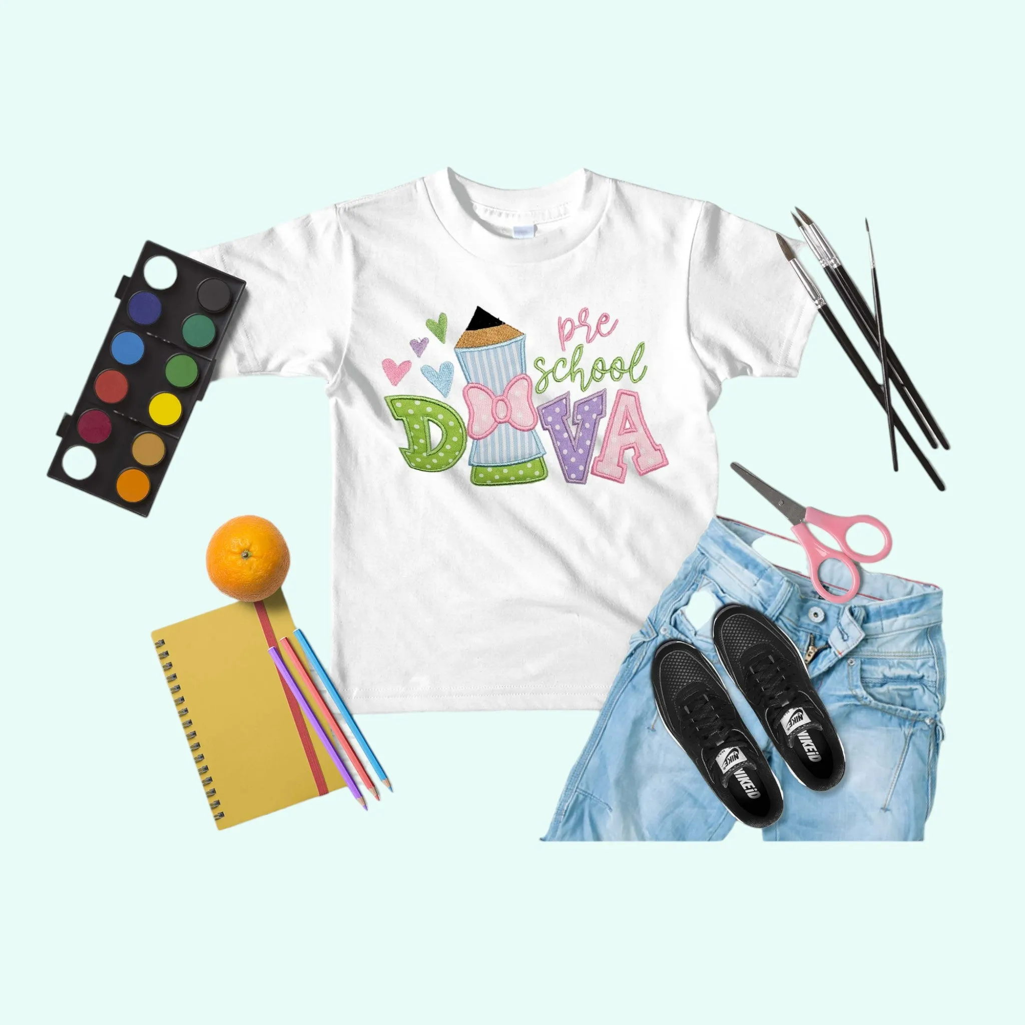 Pre K shirt | Pre School Diva Girls T-Shirt | First Day of School Shirt