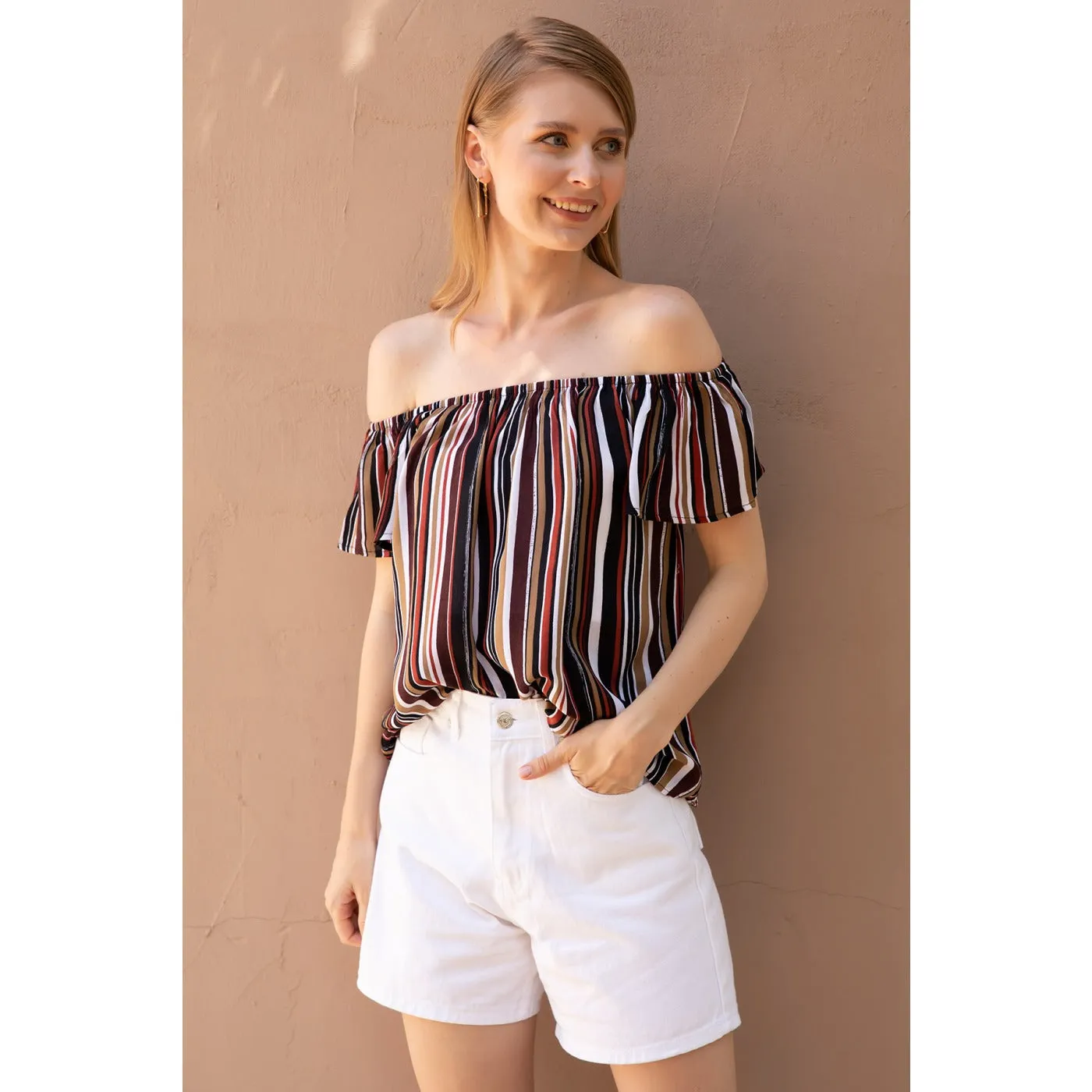 Printed Offshoulder Blouse