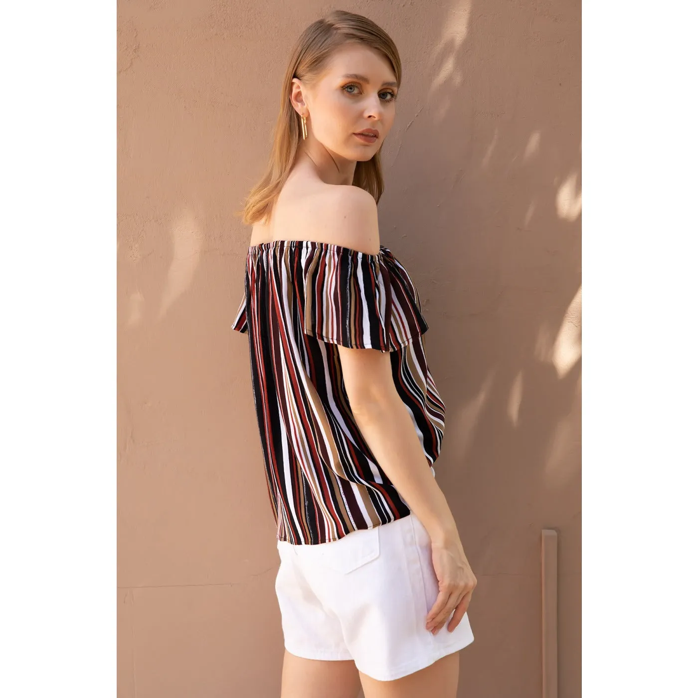 Printed Offshoulder Blouse