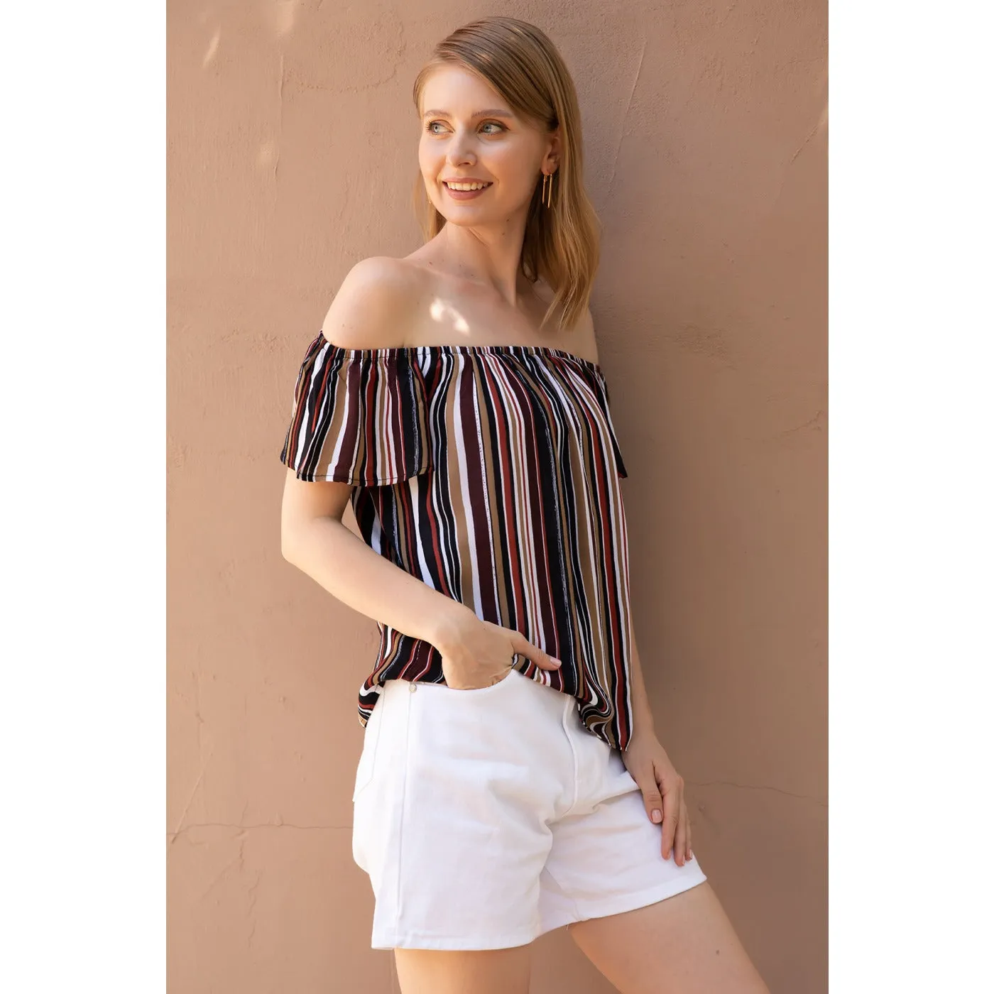 Printed Offshoulder Blouse